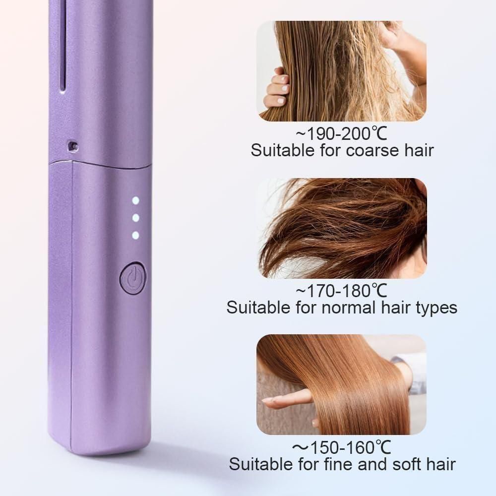 Meneflix Portable Mini Hair Straightener (Cordless &amp; Rechargeable)